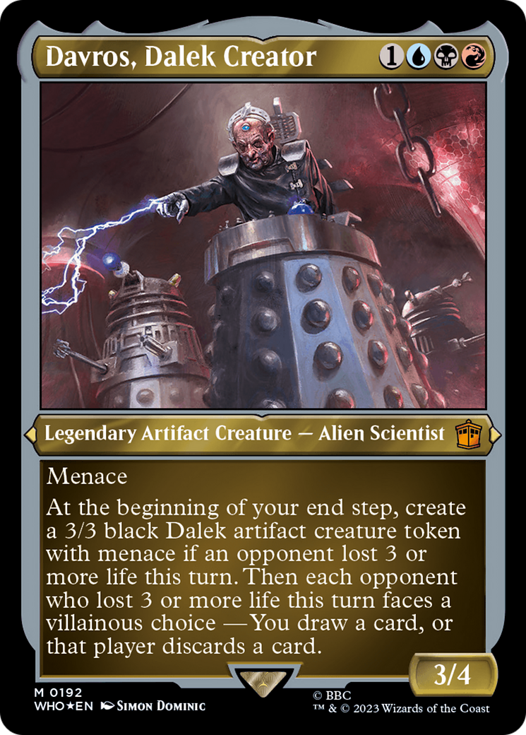 Davros, Dalek Creator (Display Commander) - Thick Stock (WHO-192) [Doctor Who] Foil MTG Single Wizards of the Coast