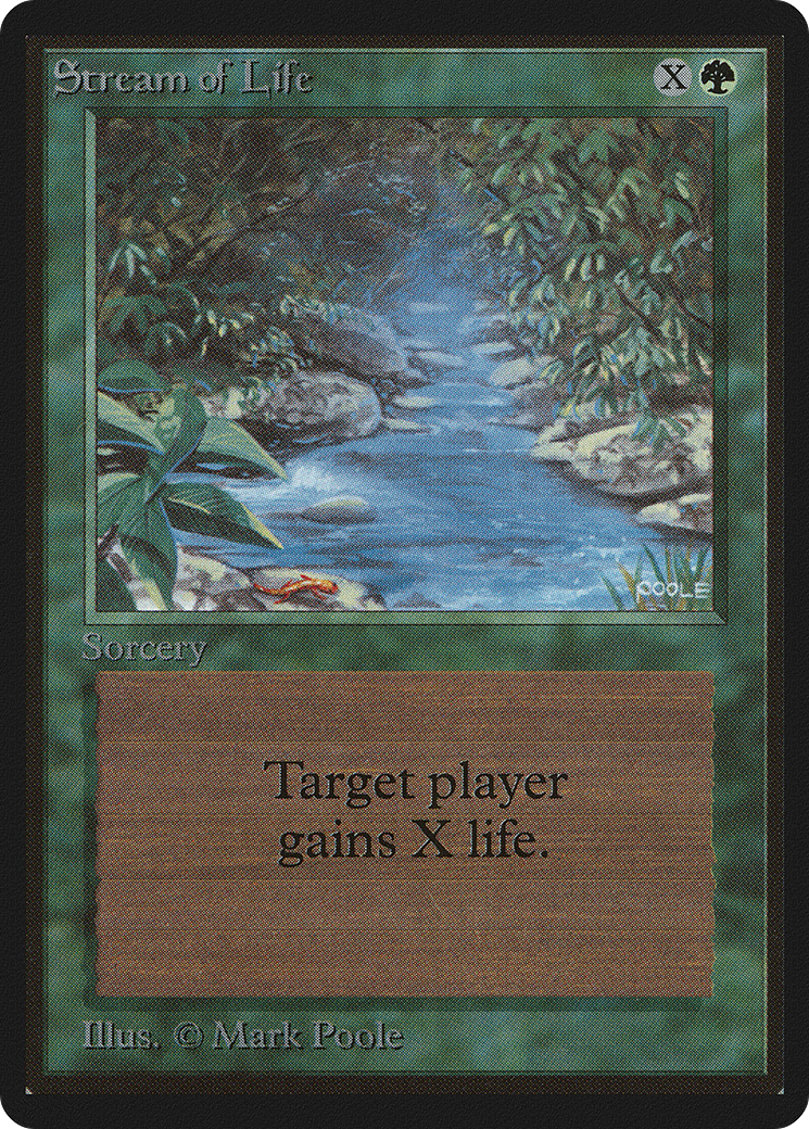 Stream of Life (LEB-218) [Oldschool] Limited Edition Beta MTG Single Wizards of the Coast