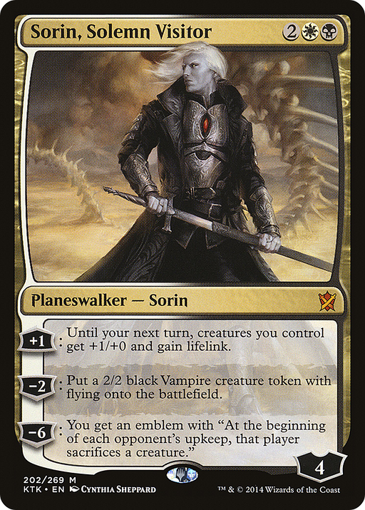 Sorin, Solemn Visitor (KTK-202) [Khans of Tarkir] MTG Single Wizards of the Coast