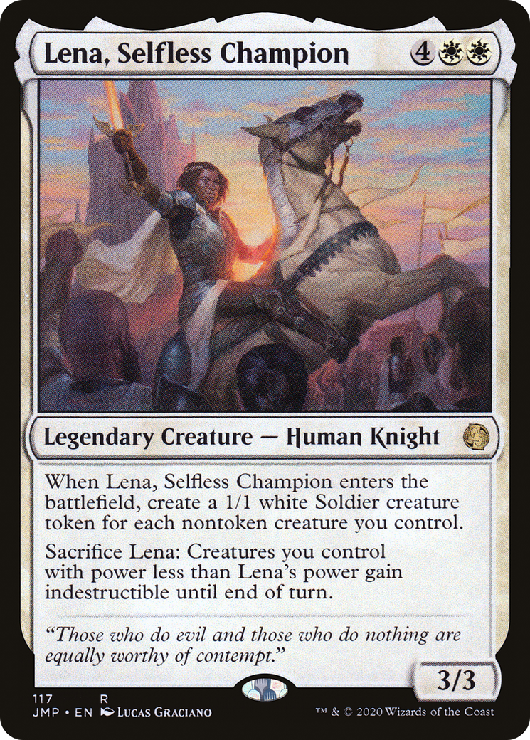 Lena, Selfless Champion (JMP-117) [Jumpstart] MTG Single Wizards of the Coast