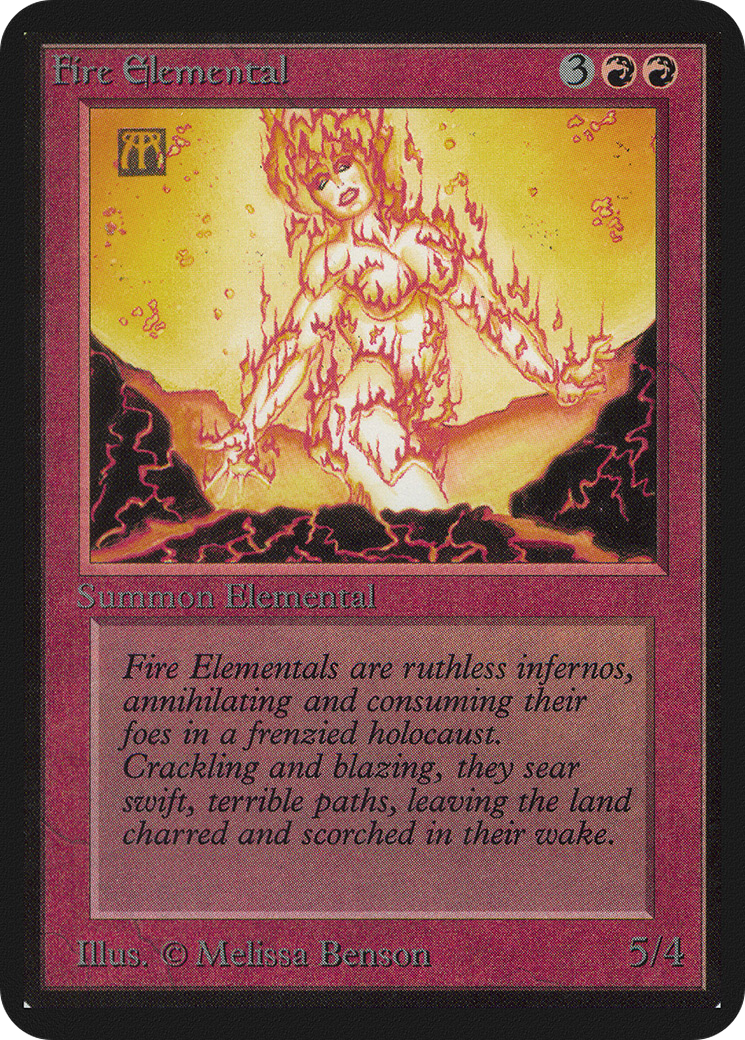 Fire Elemental (LEA-) [Oldschool] Limited Edition Alpha MTG Single Wizards of the Coast