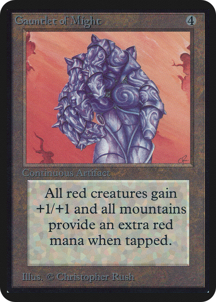 Gauntlet of Might (LEA-) [Oldschool] Limited Edition Alpha MTG Single Wizards of the Coast