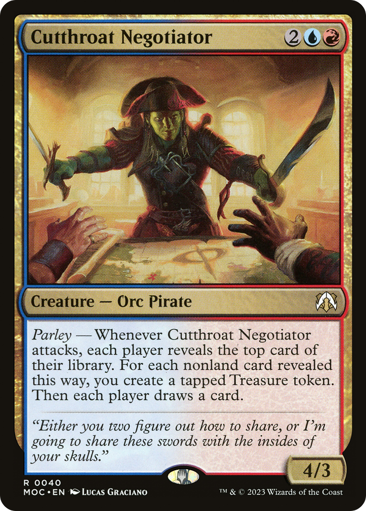 Cutthroat Negotiator (MOC-040) [March of the Machine Commander] MTG Single Wizards of the Coast