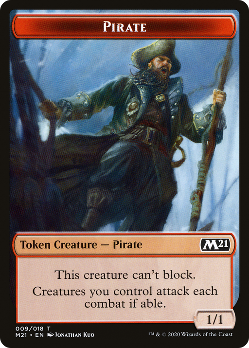 Pirate (TM21-009) [Tokens] Core Set 2021 Tokens Foil MTG Single Wizards of the Coast
