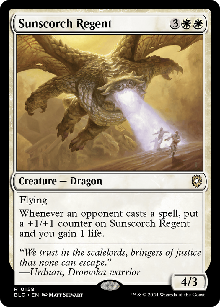 Sunscorch Regent (BLC-158) [Bloomburrow Commander] MTG Single Wizards of the Coast