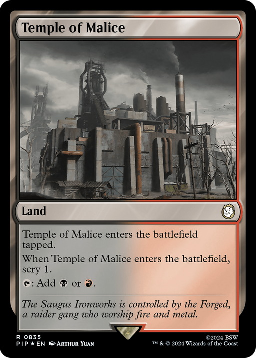 Temple of Malice (Surge Foil) (PIP-835) [Fallout] Foil MTG Single Wizards of the Coast