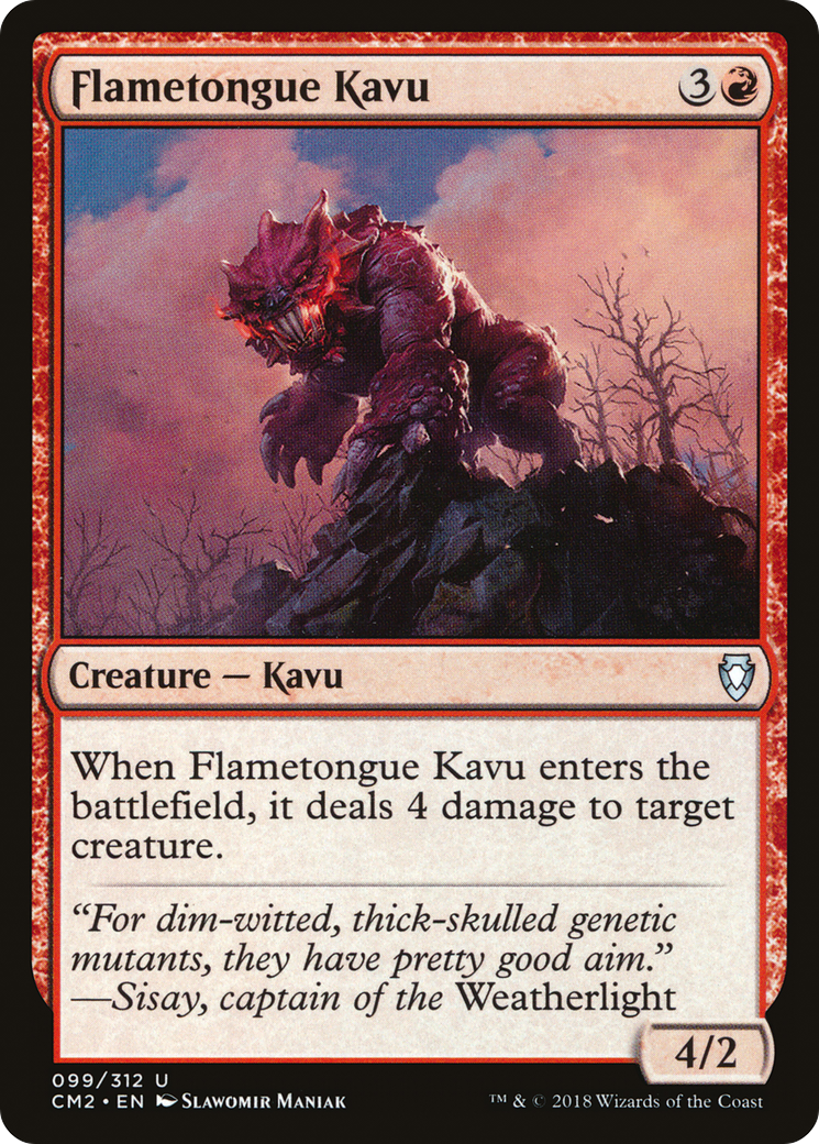 Flametongue Kavu (CM2-099) [Commander Anthology Volume II] MTG Single Wizards of the Coast