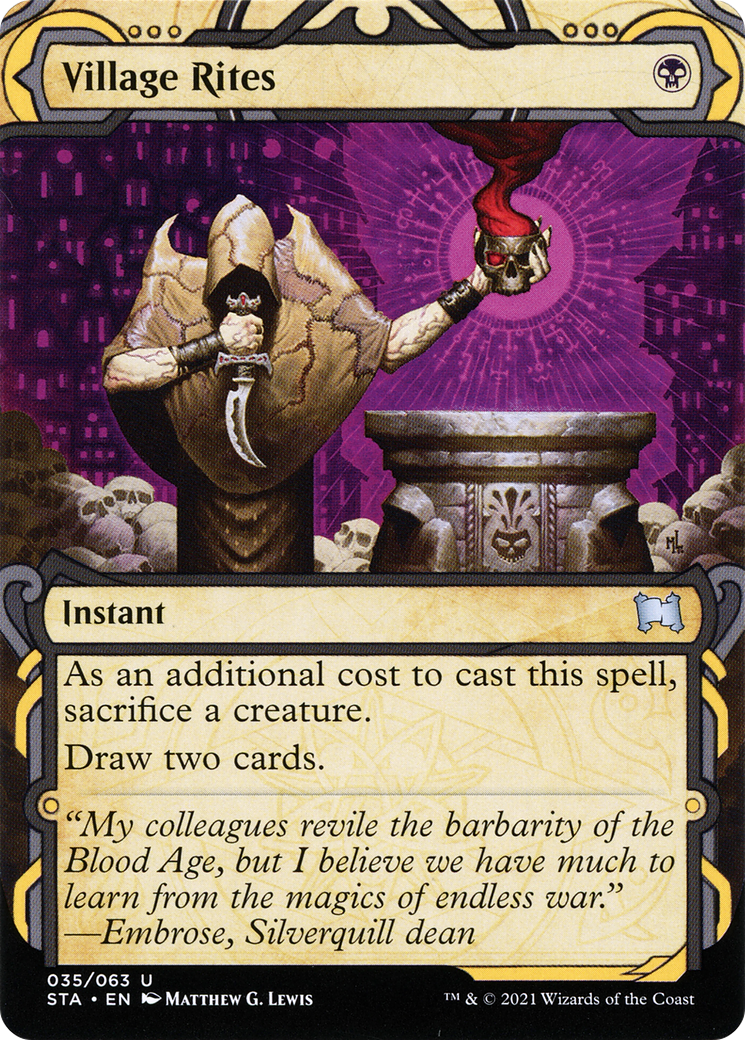 Village Rites (STA-035) [Strixhaven Mystical Archive] (Showcase) (Borderless) Foil MTG Single Wizards of the Coast