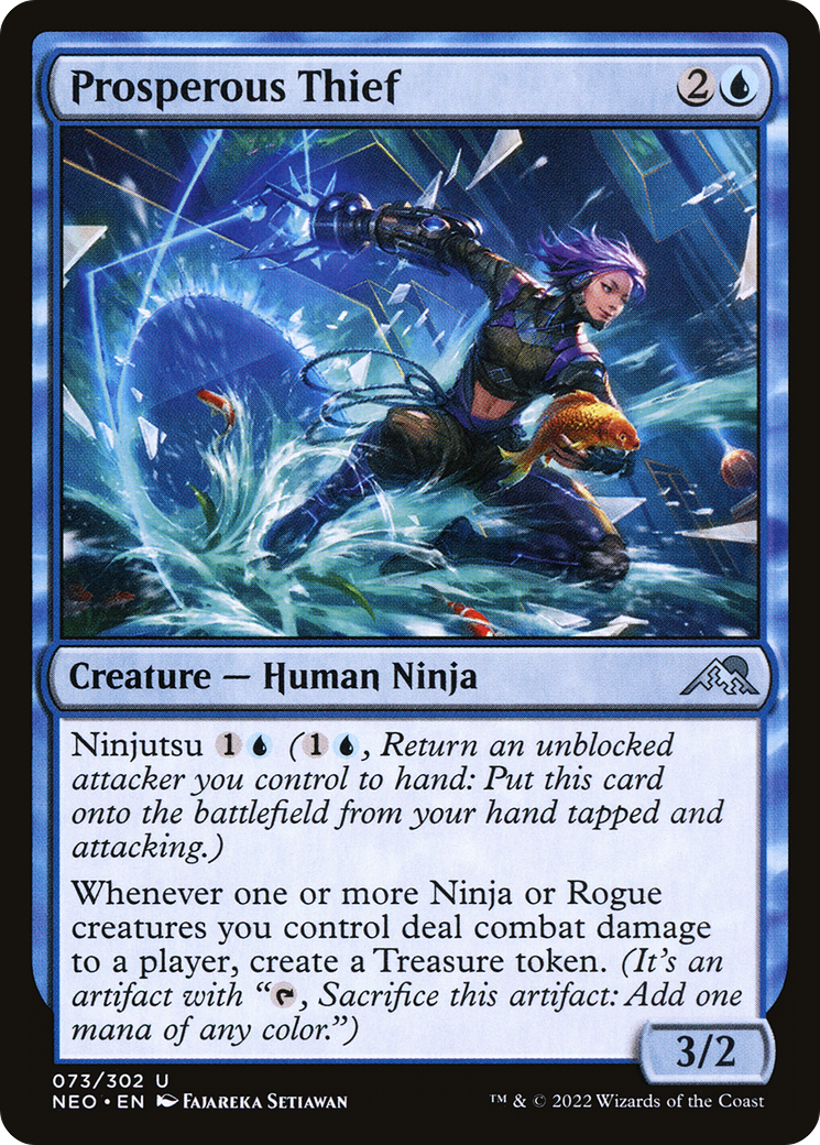 Prosperous Thief (NEO-073) [Kamigawa: Neon Dynasty] Foil MTG Single Wizards of the Coast