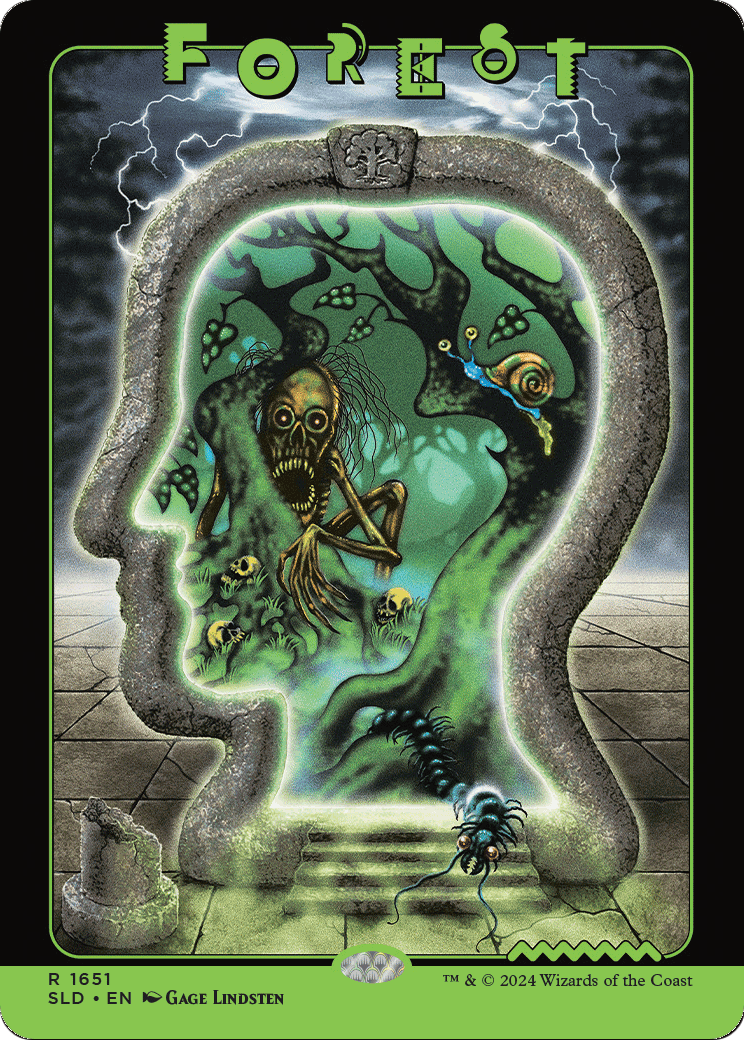 Forest (1651) (SLD-1651) [Secret Lair] Drop Foil MTG Single Wizards of the Coast