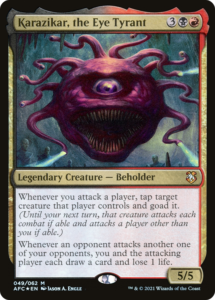 Karazikar, the Eye Tyrant (AFC-049) [Forgotten Realms Commander] Foil MTG Single Wizards of the Coast