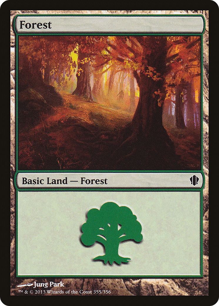 Forest (355) (C13-355) [Commander 2013] MTG Single Wizards of the Coast