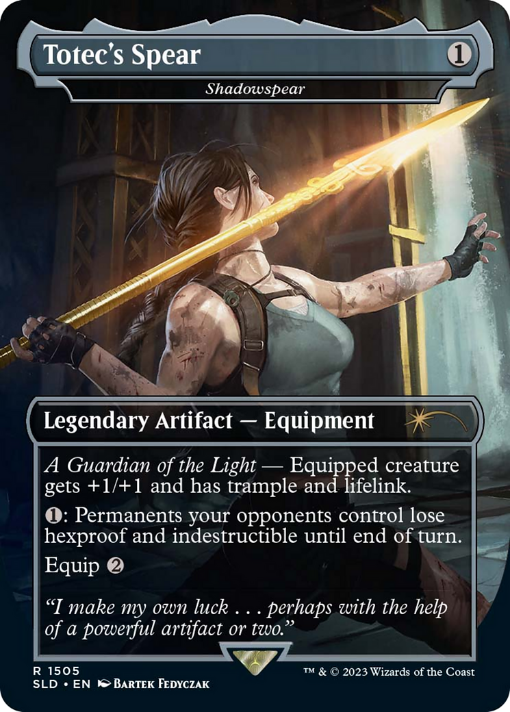 Totec's Spear - Shadowspear (SLD-1505) [Secret Lair] Drop (Borderless) Foil MTG Single Wizards of the Coast