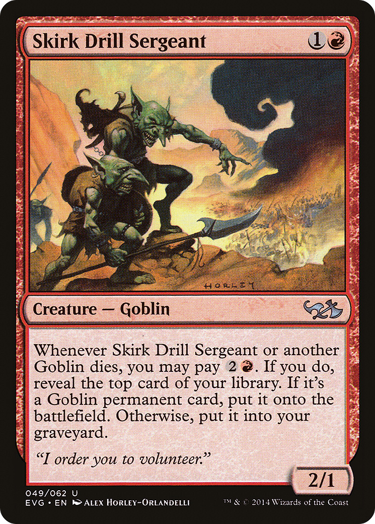 Skirk Drill Sergeant (DD3-) [Misc] Duel Decks Anthology: Elves vs. Goblins MTG Single Wizards of the Coast