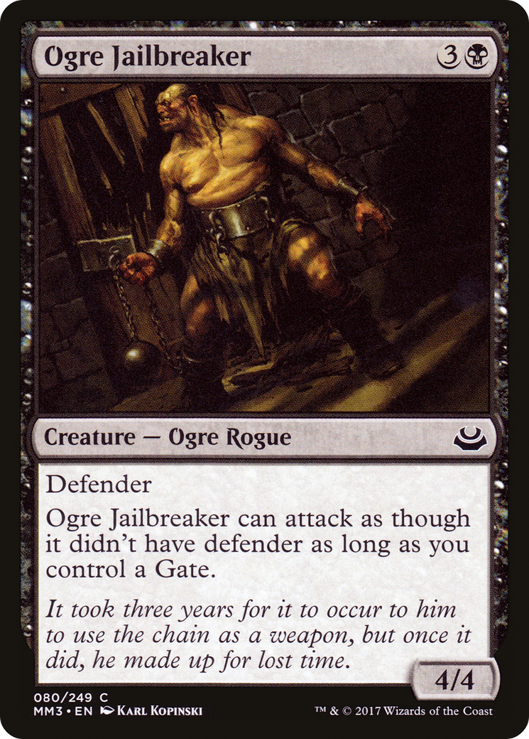 Ogre Jailbreaker (MM3-080) [Modern Masters 2017] MTG Single Modern Masters 2017