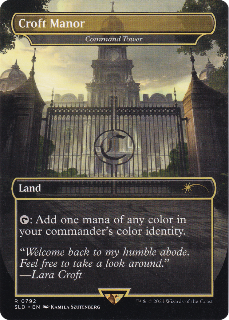 Croft Manor - Command Tower (SLD-792) [Secret Lair] Drop (Borderless) MTG Single Wizards of the Coast