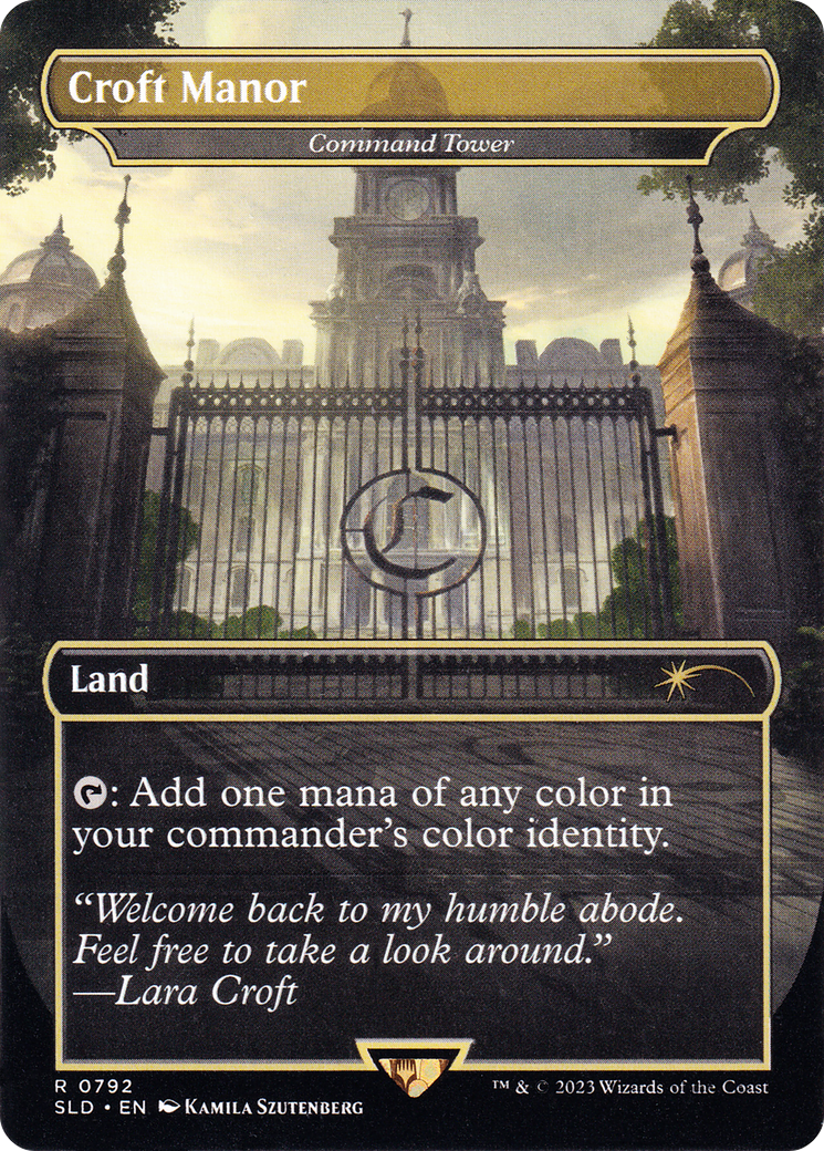 Croft Manor - Command Tower (SLD-792) [Secret Lair] Drop (Borderless) MTG Single Wizards of the Coast