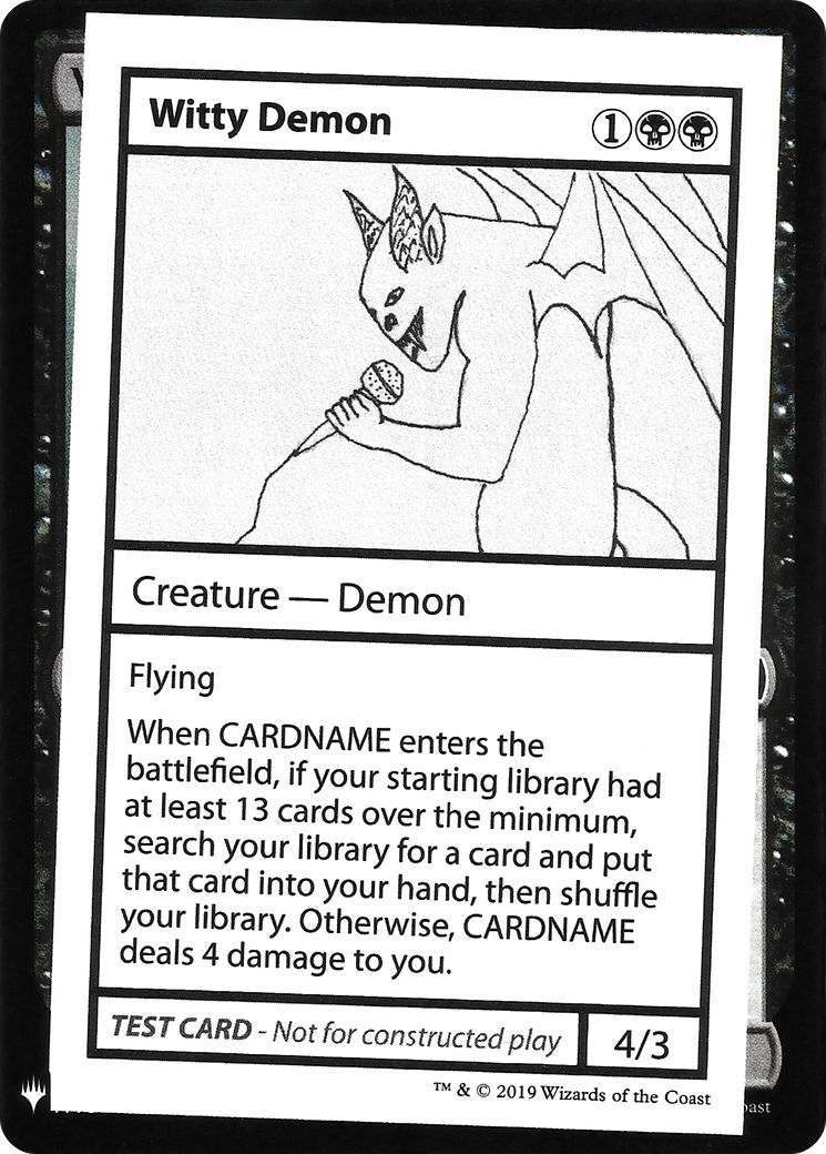 Witty Demon (CMB1-) [Mystery Booster] Playtest Cards 2019 MTG Single Wizards of the Coast