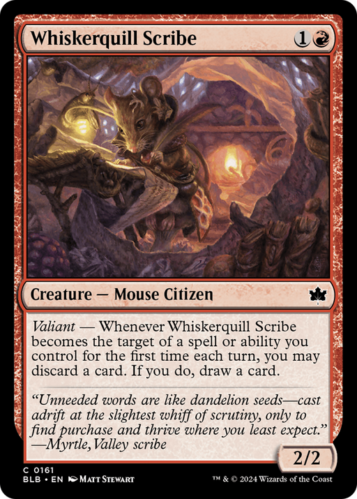 Whiskerquill Scribe (BLB-161) [Bloomburrow] MTG Single Wizards of the Coast