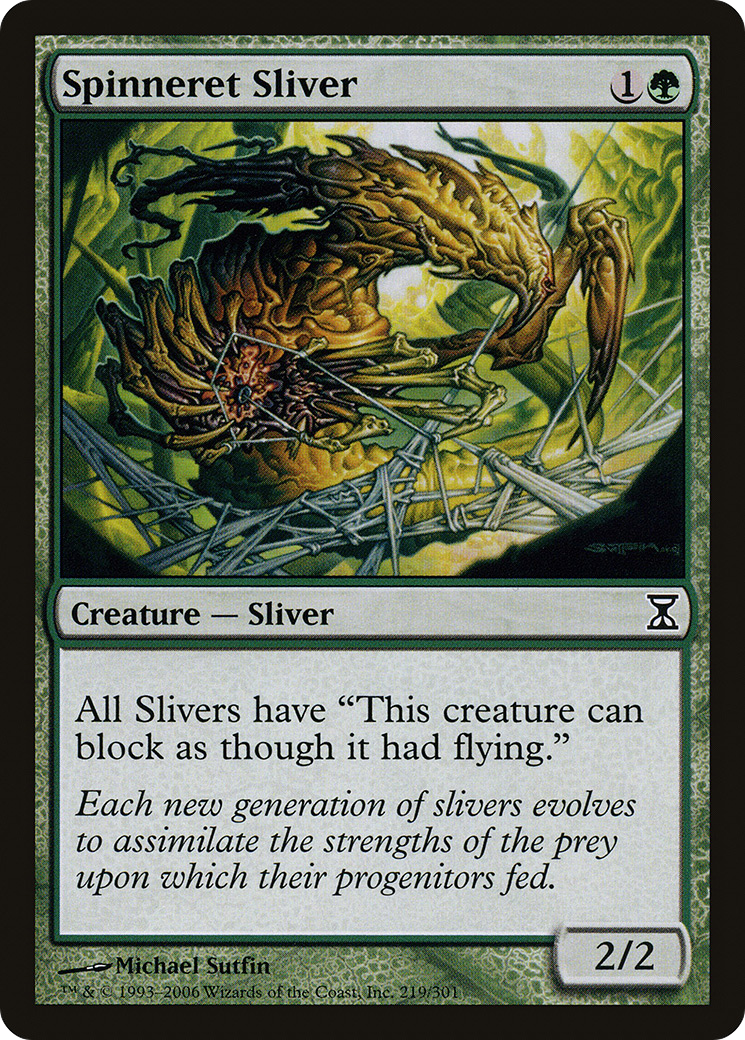 Spinneret Sliver (TSP-219) [Time Spiral] Foil MTG Single Wizards of the Coast
