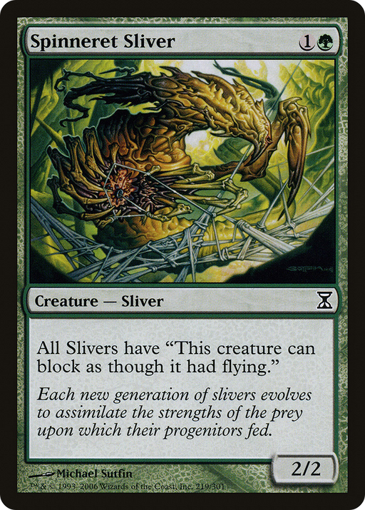 Spinneret Sliver (TSP-219) [Time Spiral] MTG Single Wizards of the Coast