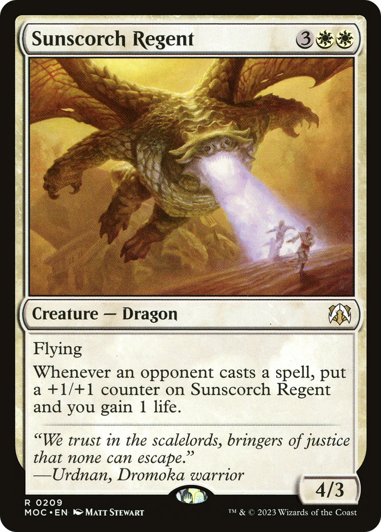 Sunscorch Regent (MOC-209) [March of the Machine Commander] MTG Single Wizards of the Coast