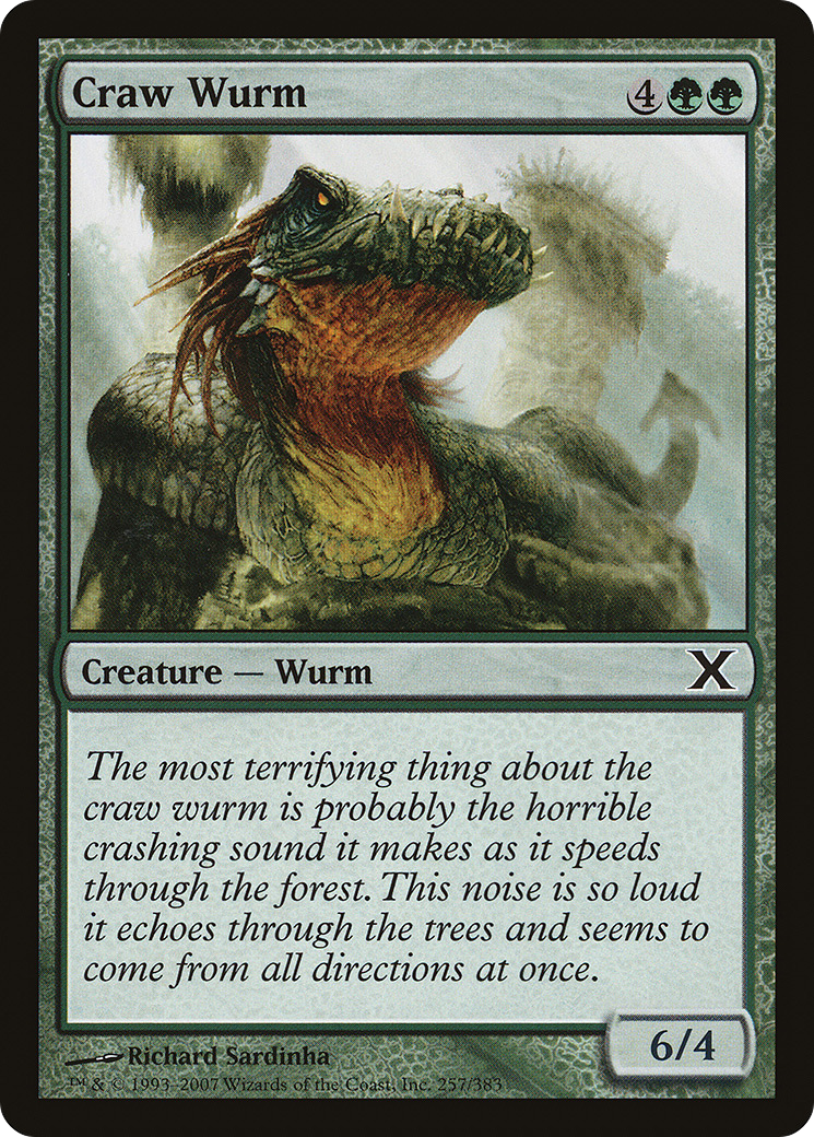 Craw Wurm (10E-257) [Tenth Edition] Foil MTG Single Wizards of the Coast
