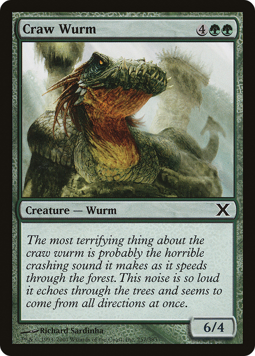 Craw Wurm (10E-257) [Tenth Edition] MTG Single Wizards of the Coast
