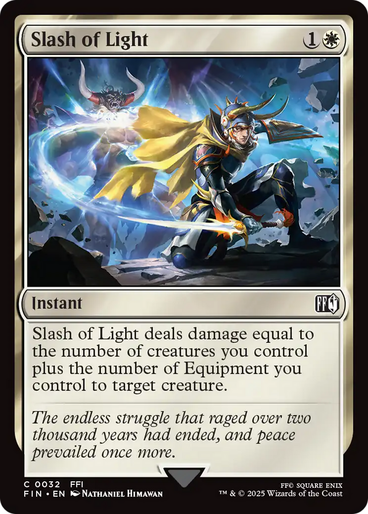 Slash of Light (FIN-032) [FINAL FANTASY] Foil MTG Single Wizards of the Coast