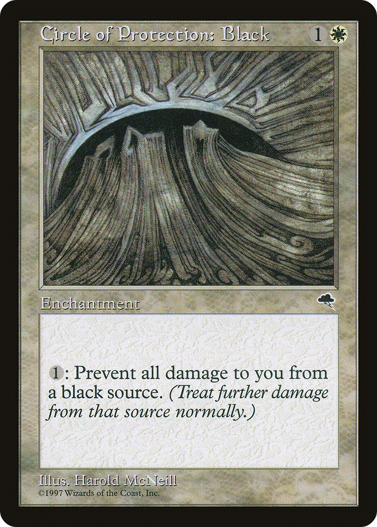 Circle of Protection: Black (TMP-008) [Tempest] MTG Single Wizards of the Coast