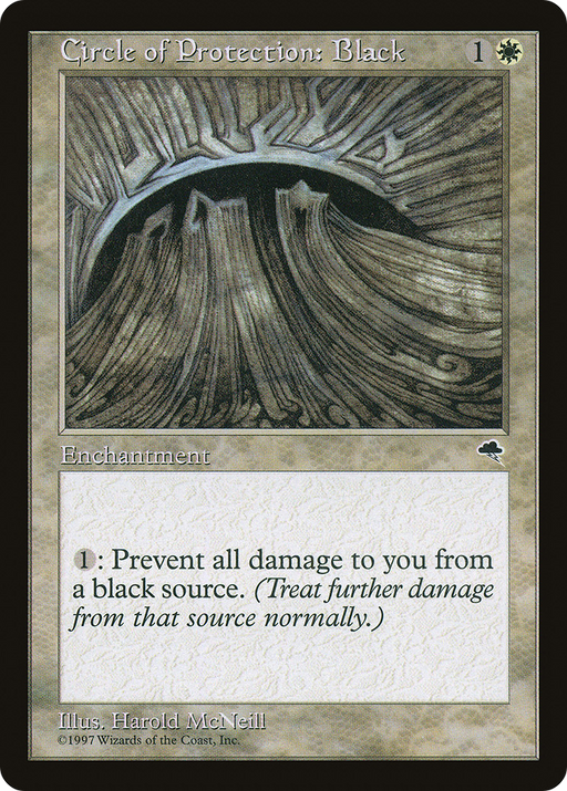 Circle of Protection: Black (TMP-008) [Tempest] MTG Single Wizards of the Coast