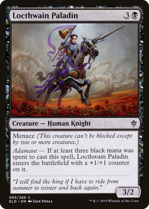 Locthwain Paladin (ELD-093) [Throne of Eldraine] MTG Single Wizards of the Coast