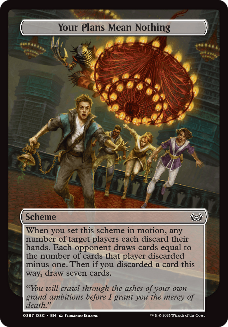 Your Plans Mean Nothing (Full Art) (A:DSC-367) [Duskmourn: House of Horror Commander] MTG Single Wizards of the Coast