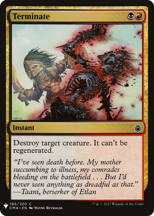 Terminate (LIST-CMA-195) [Mystery Booster] The List MTG Single Wizards of the Coast
