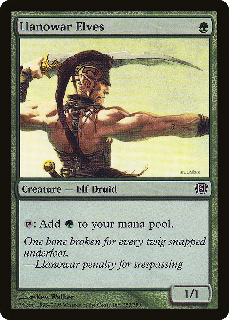 Llanowar Elves (9ED-253) [9th Edition] MTG Single Wizards of the Coast