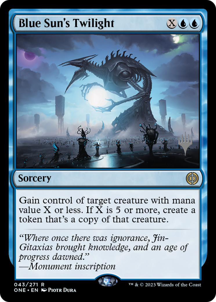 Blue Sun's Twilight (PPONE-43P) [Phyrexia: All Will Be One Promos] MTG Single Wizards of the Coast