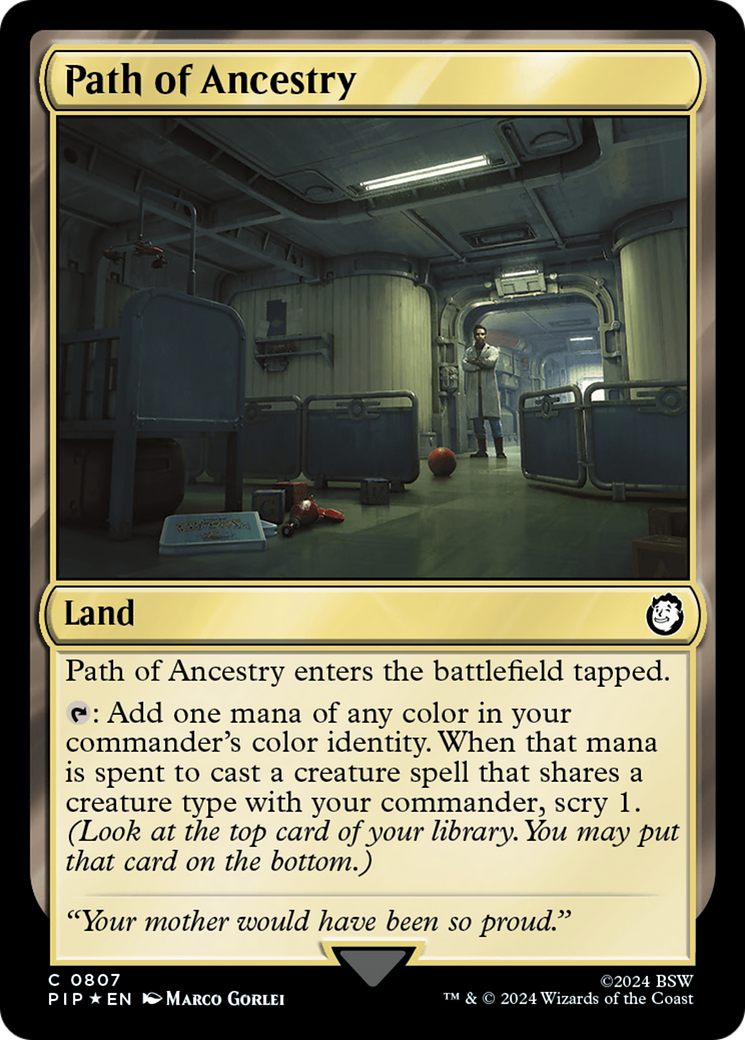 Path of Ancestry (Surge Foil) (PIP-807) [Fallout] Foil MTG Single Wizards of the Coast