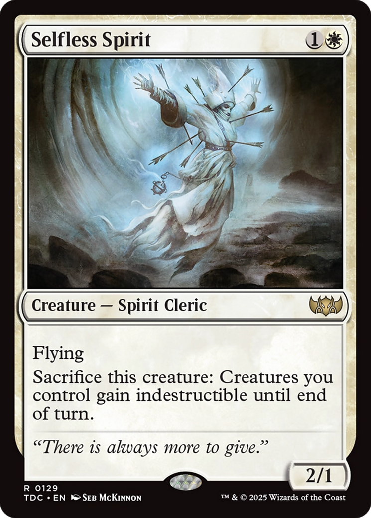 Selfless Spirit (TDC-129) [Commander: Tarkir: Dragonstorm] MTG Single Wizards of the Coast