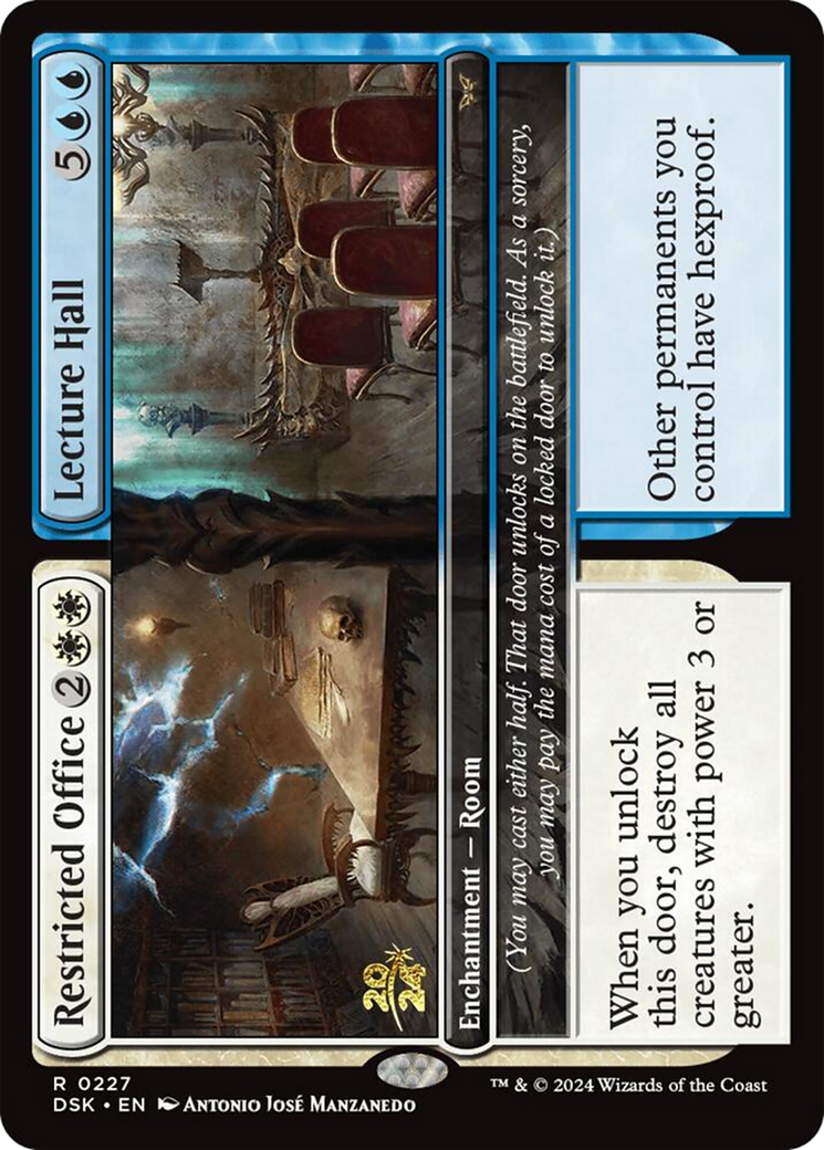 Restricted Office // Lecture Hall (PRE-227) [Duskmourn: House of Horror Promos] Foil MTG Single Wizards of the Coast