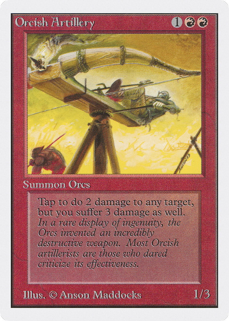 Orcish Artillery (2ED-166) [Oldschool] Unlimited Edition MTG Single Wizards of the Coast