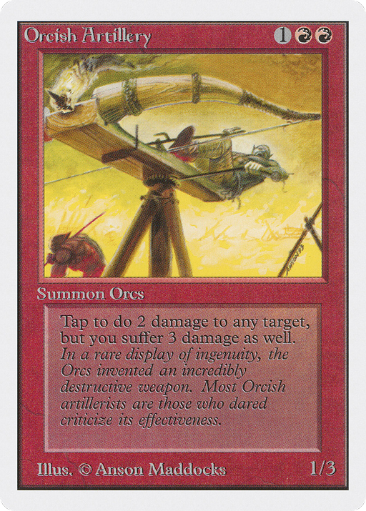 Orcish Artillery (2ED-166) [Oldschool] Unlimited Edition MTG Single Wizards of the Coast