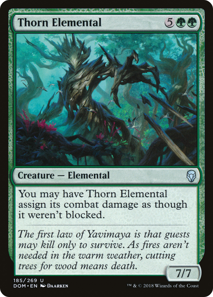 Thorn Elemental (DOM-185) [Dominaria] Foil MTG Single Wizards of the Coast