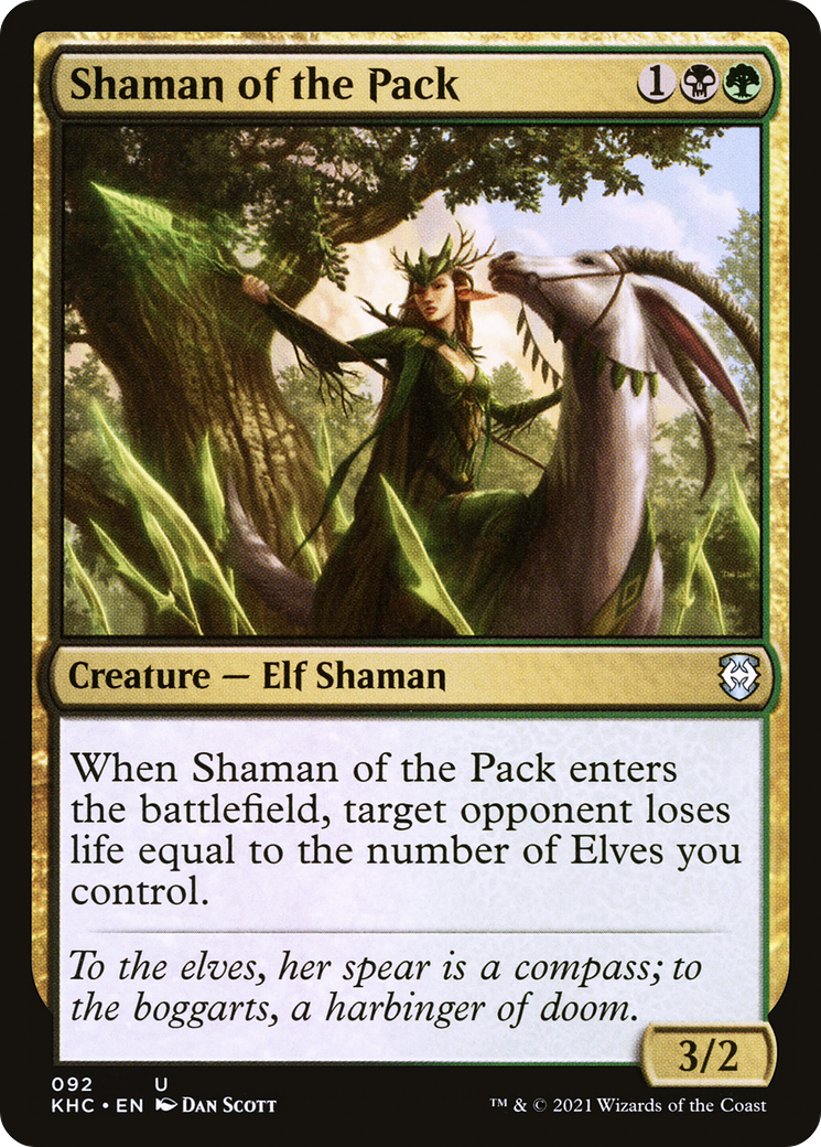 Shaman of the Pack (KHC-092) [Kaldheim Commander] MTG Single Wizards of the Coast