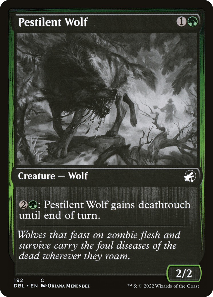Pestilent Wolf (DBL-192) [Innistrad: Double Feature] Foil MTG Single Wizards of the Coast