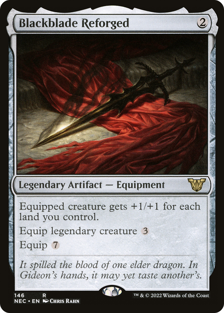 Blackblade Reforged (NEC-146) [Neon Dynasty Commander] MTG Single Wizards of the Coast