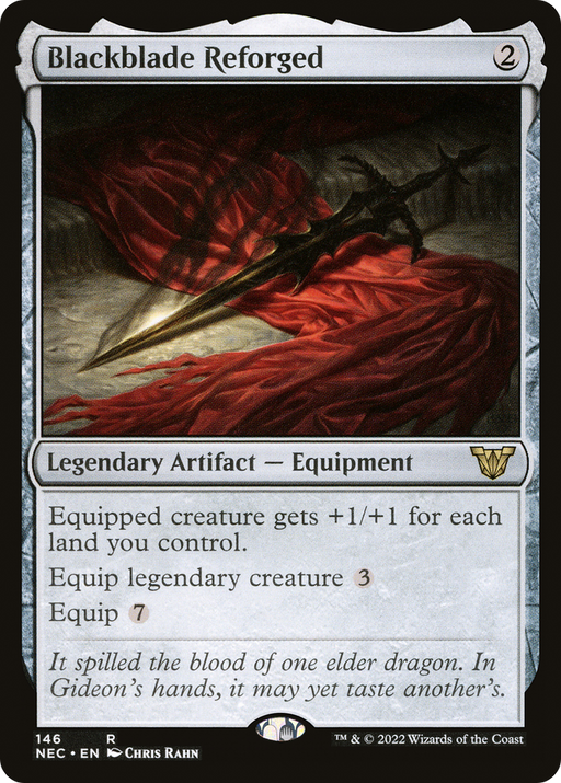 Blackblade Reforged (NEC-146) [Neon Dynasty Commander] MTG Single Wizards of the Coast