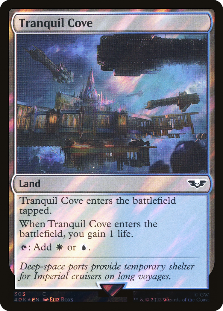 Tranquil Cove (40K-303★) [Warhammer 40,000 Commander] Foil MTG Single Wizards of the Coast
