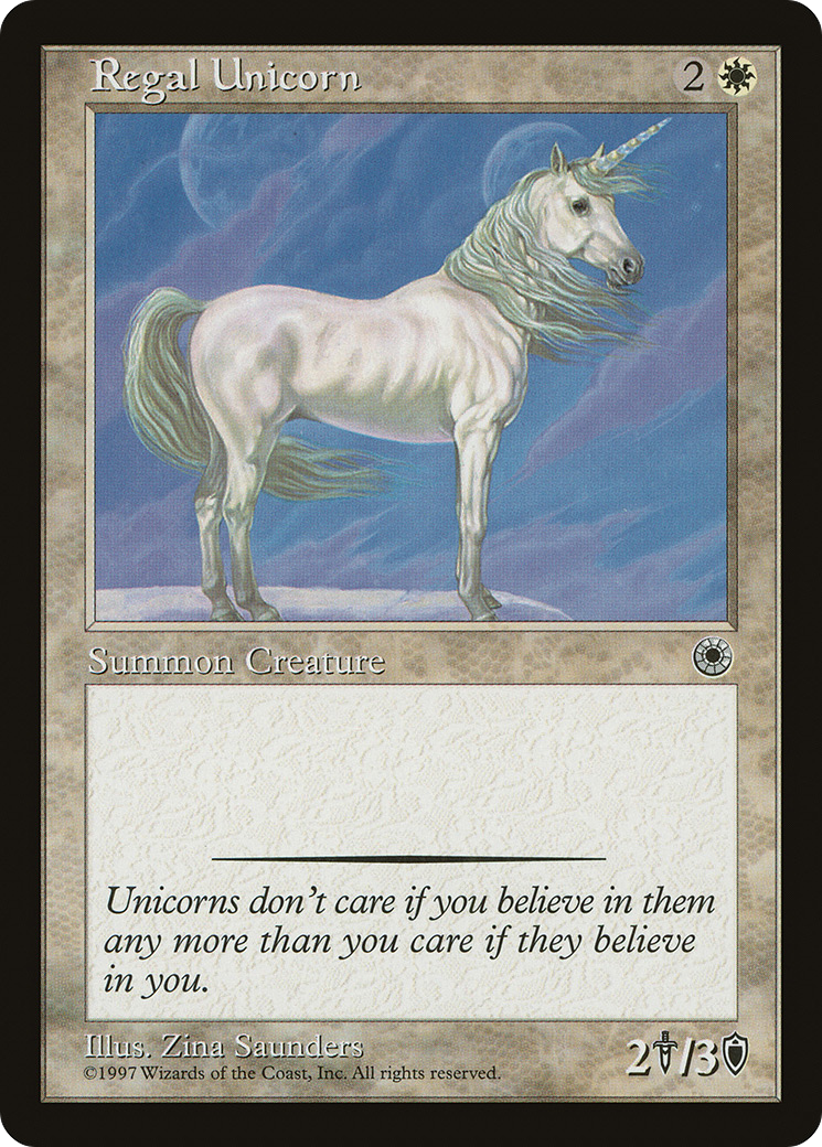 Regal Unicorn (POR-022) [Misc] Portal MTG Single Wizards of the Coast