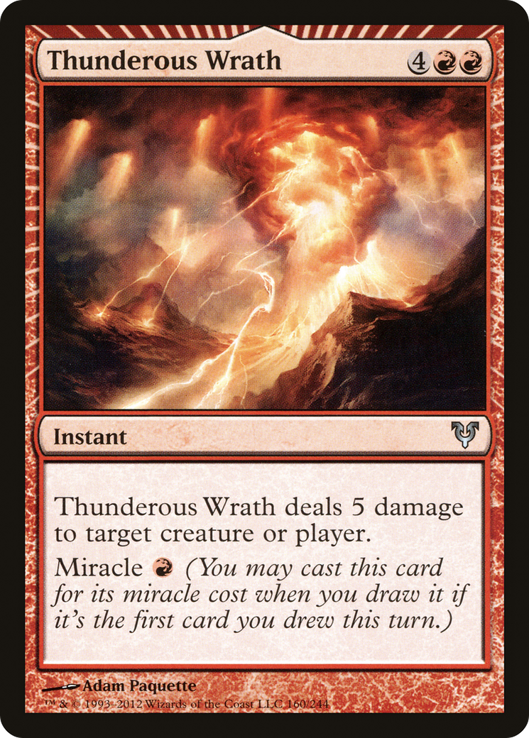Thunderous Wrath (AVR-160) [Avacyn Restored] MTG Single Wizards of the Coast