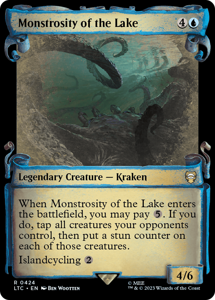 Monstrosity of the Lake (Showcase Scrolls) (LTC-424) [Tales of Middle-earth Commander] (Showcase) Foil MTG Single Wizards of the Coast